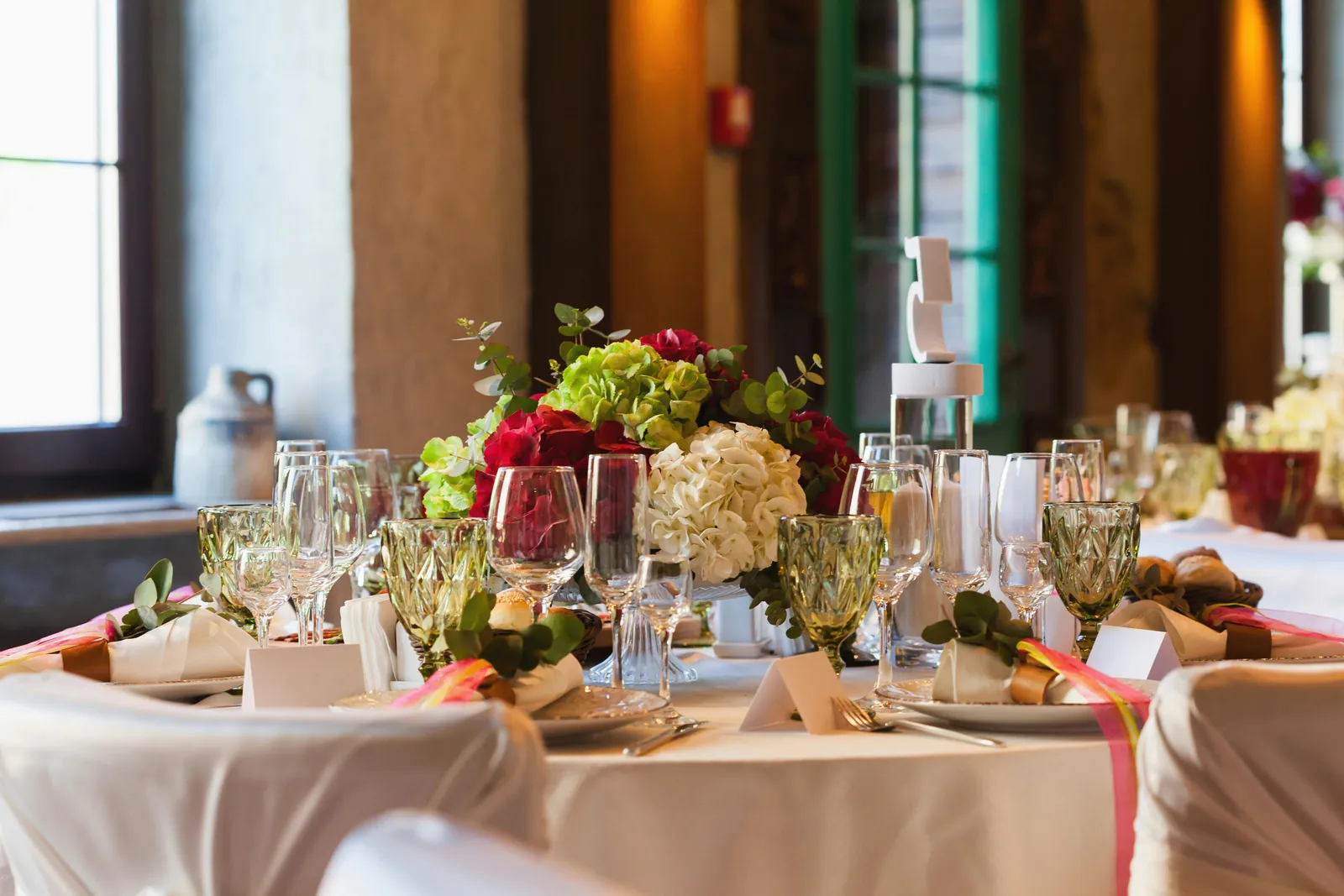 Event venue styled for a celebration